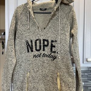 Hoodie with Text Print